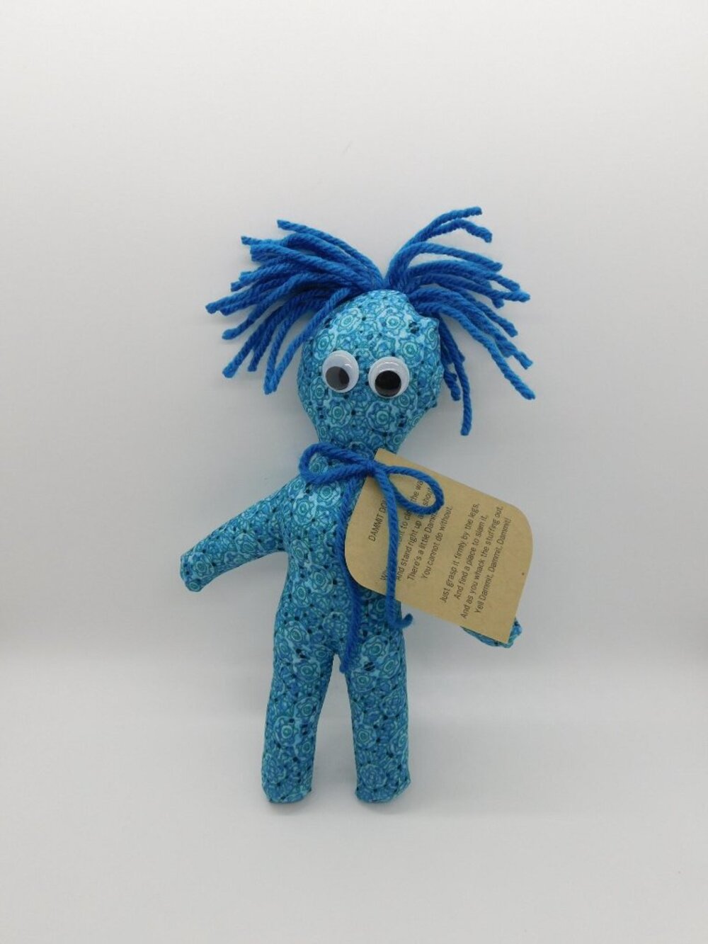 Blue Printed Dammit Doll